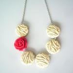 Rose And Beige Necklace