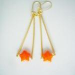 Orange Star Earrings