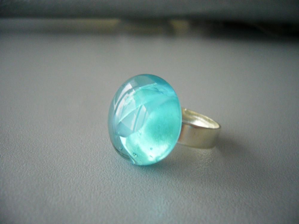 Aqua Glass Ring